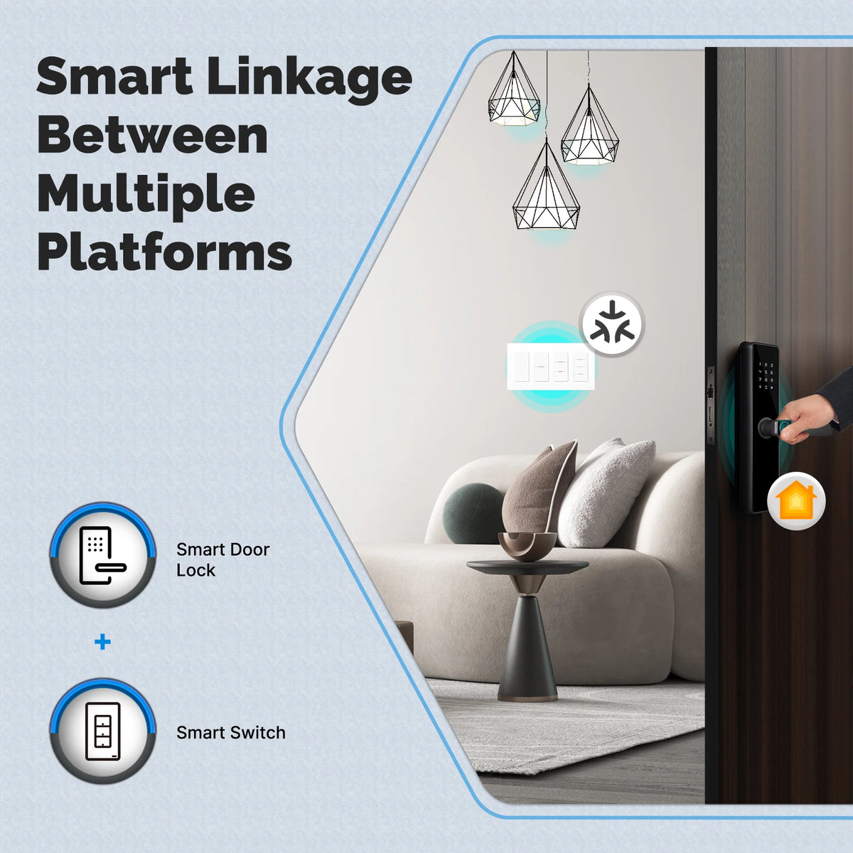 MOES Tuya Matter WiFi Smart Light Button Switch App Control Neutral Wire Required Grounding Design Alexa Google Home Apple Home